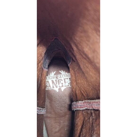 Eight Second Angel Women Size 8.5 Wash Pink Leather Studs Snip Toe Western Boot - Picture 9 of 9